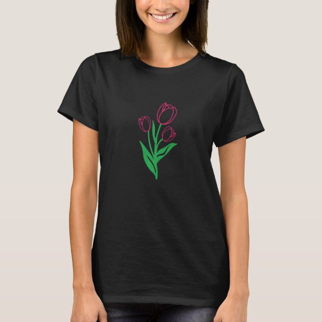 Gartenfarbener Garten Tulip Gärtnern 1 T-Shirt (Vorderseite)