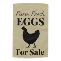 Gartenflagge "Eier für den Verkauf von Hühnern"