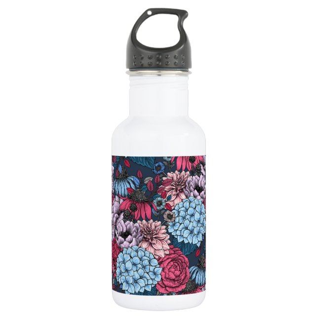 Gartenfloralen Edelstahlflasche (Vorderseite)