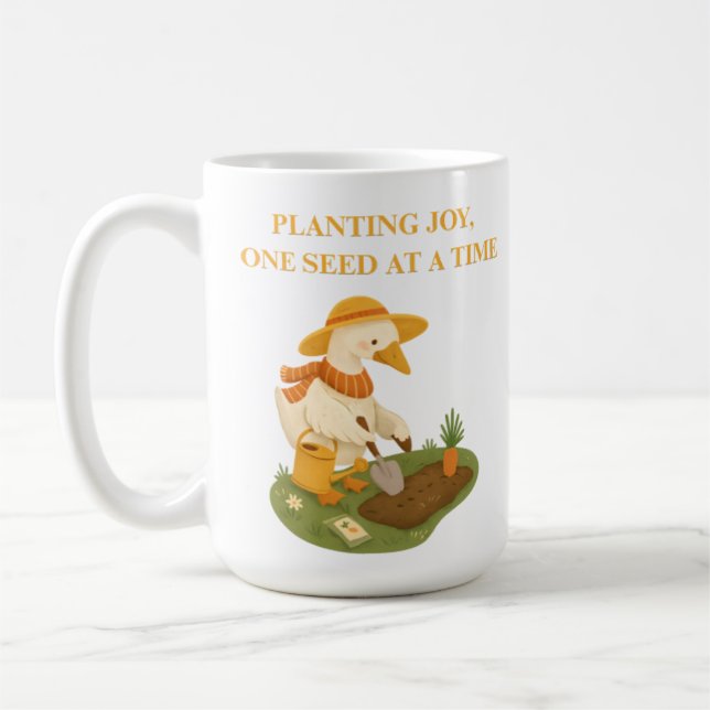 Gartenfreude Gänse-Slogan-Kaffeetasse Kaffeetasse (Links)