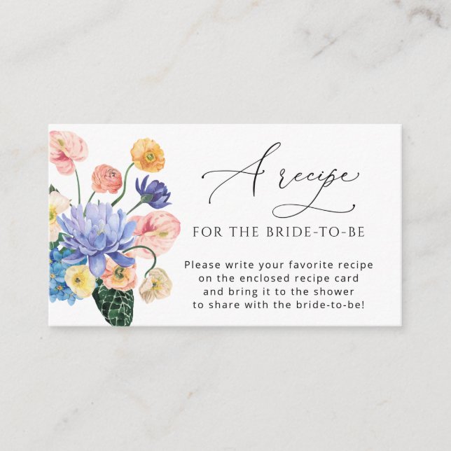 Gartengarten Blume Bitte bringen Sie ein Rezept mi Begleitkarte (Vorderseite)