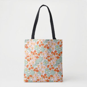 Gartengarten-Blume: rosa, orange nahtlos Tasche