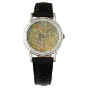 Gartengarten Gustav Klimt mit Crucifix Armbanduhr