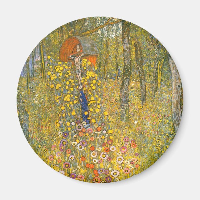 Gartengarten Gustav Klimt mit Crucifix Magnet (Vorne)