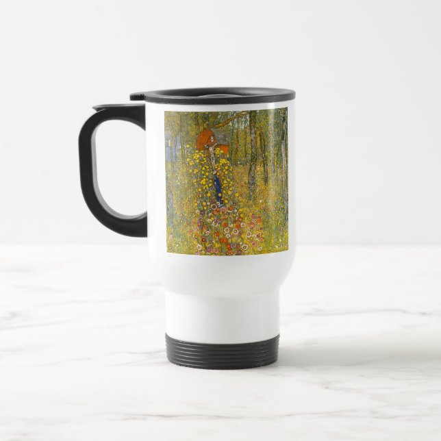 Gartengarten Gustav Klimt mit Crucifix Reisebecher (Links)