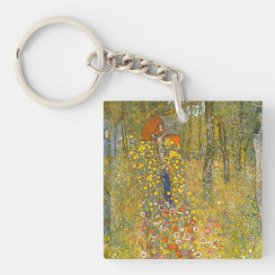 Gartengarten Gustav Klimt mit Crucifix Schlüsselanhänger