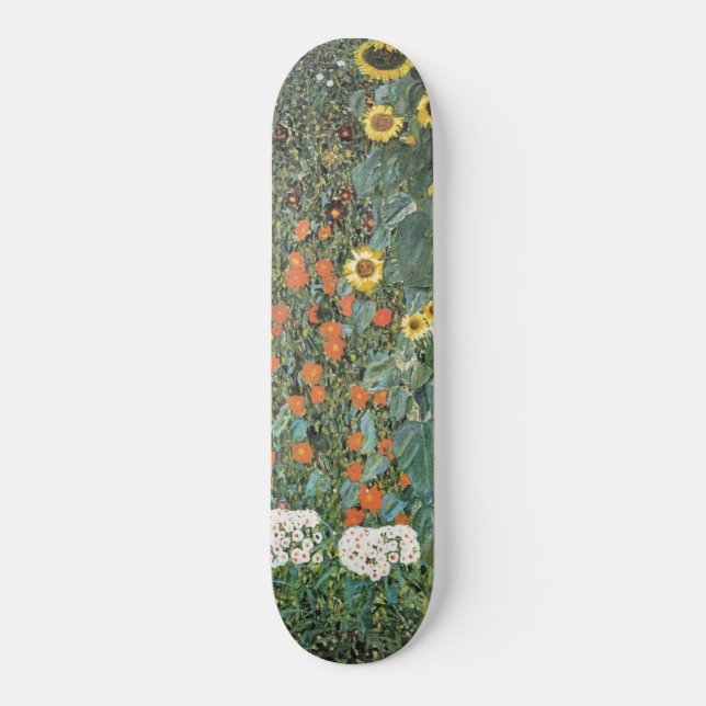 Gartengarten Gustav Klimt mit Sonnenblumen Gallery Skateboard (Vorderseite)