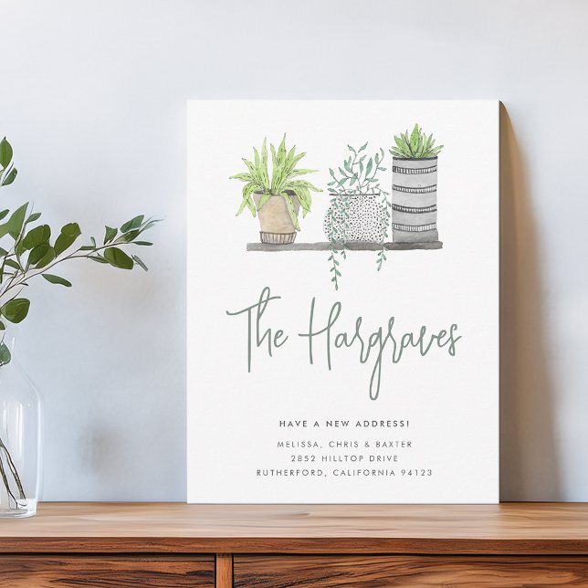 Gartengarten Moderne grüne botanische Bewegung Ankündigung (Von Creator hochgeladen)