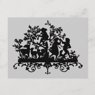 Gartengarten Party mit Kindertanz Postkarte