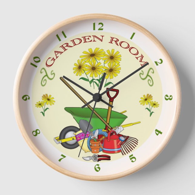 Gartengarten Zimmer Uhr Gartengarten (Vorderseite)