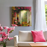 Gartengartentor Rose Künstlicher Leinwanddruck<br><div class="desc">Gartengartentor Rose</div>