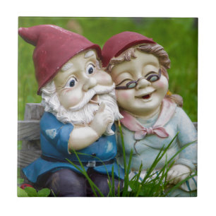 Gartengnomes-Paare Fliese
