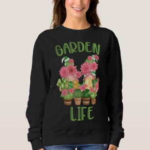 Gartengomben mit gepolsterten Pflanze Spaß Gartenh Sweatshirt