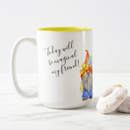 Gartengomes, lustige Farben, moderne Zwei-Tone-Cof Zweifarbige Tasse