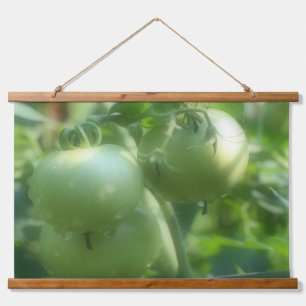 Gartengrüne Tomaten Wandteppich Mit Holzrahmen