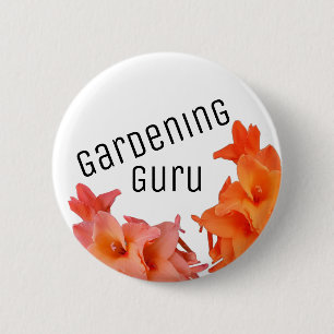 GartenGuru Orange Blume Button
