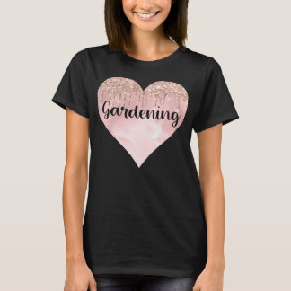 Gartenhobby im Glitzer T-Shirt