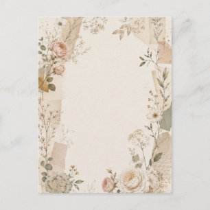 Gartenhochzeits-Einladung mit Natur Postkarte