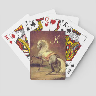 GARTENHORSE, Weiß-Gelb-braun Spielkarten