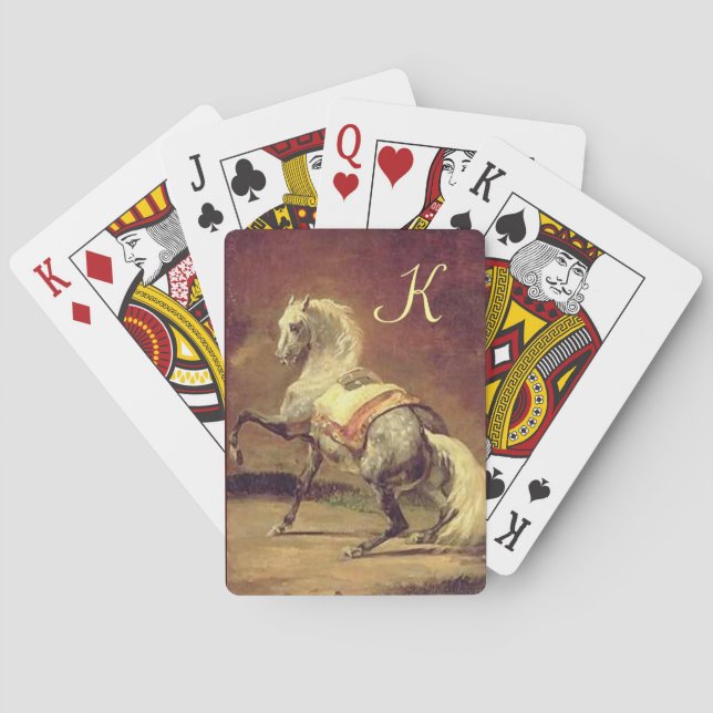 GARTENHORSE, Weiß-Gelb-braun Spielkarten (Rückseite)