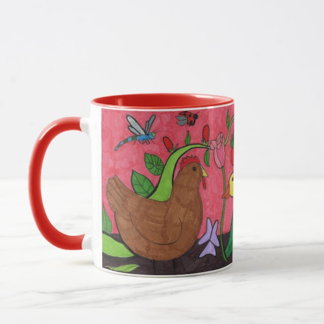 "Gartenhuhn & Freunde" Tasse (Links)