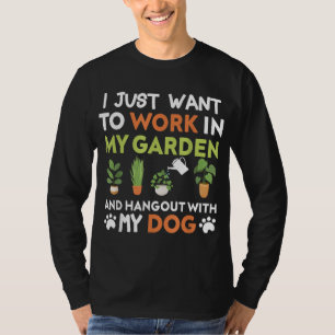 Gartenhund Lover Gardener Garten Pflanze T-Shirt