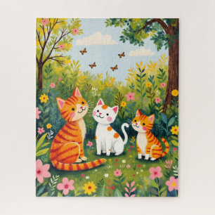 Gartenkatzen-Puzzle