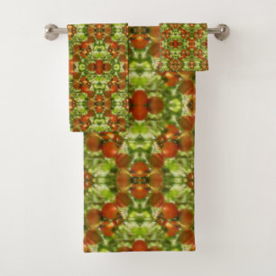 Gartenkirsche Tomaten Natur Abstrakt Badhandtuch Set