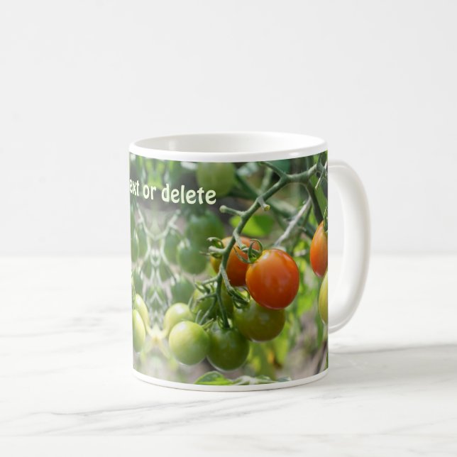 Gartenkirsche Tomaten Natur Personalisiert Kaffeetasse (VorderseiteRechts)