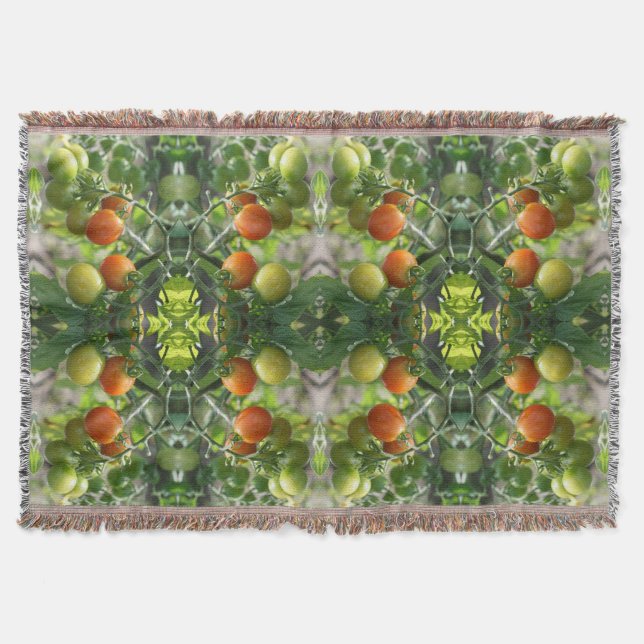 GartenkirschTomaten Abstrakte Natur Decke (Vorderseite)