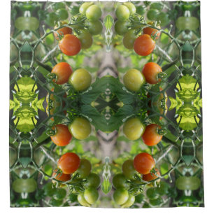 GartenkirschTomaten Abstrakte Natur Duschvorhang