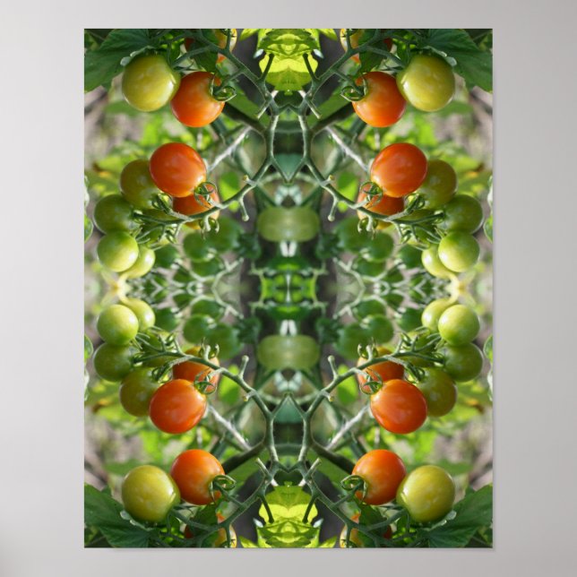 GartenkirschTomaten Abstrakte Natur Poster (Vorne)