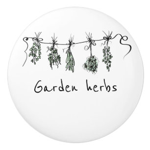 Gartenkräuter Keramikknauf
