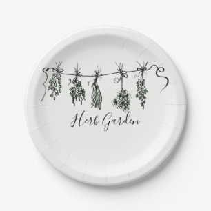 Gartenkräuter Pappteller