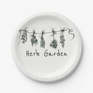 Gartenkräuter Pappteller