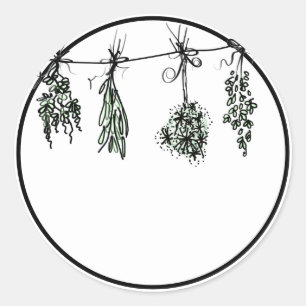 Gartenkräuter Runder Aufkleber
