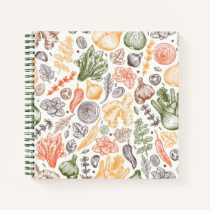 Gartenküche Gemüsemuster Notizbuch