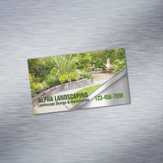 Gartenlandschaft Landschaftsgärten Landschaftsschu Magnetische Visitenkarte (Beispiel)