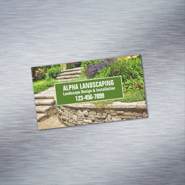 Gartenlandschaft Landschaftsgärten Landschaftsschu Magnetische Visitenkarte (Beispiel)