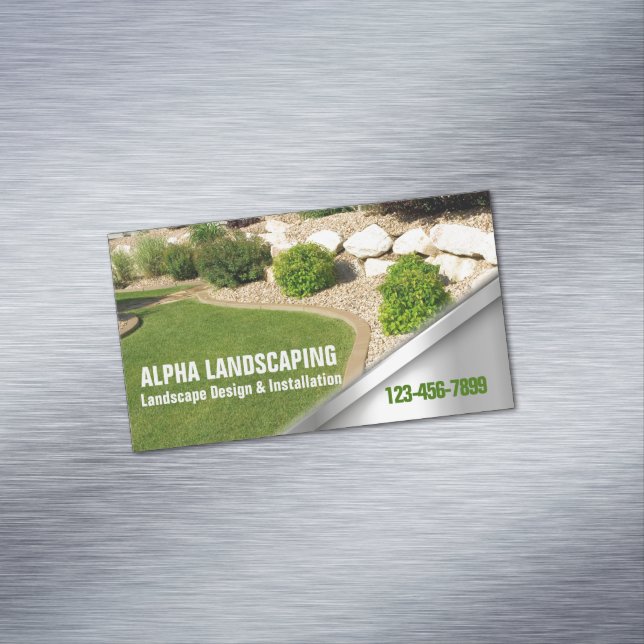 Gartenlandschaft Landschaftsgärten Landschaftsschu Magnetische Visitenkarte (Beispiel)