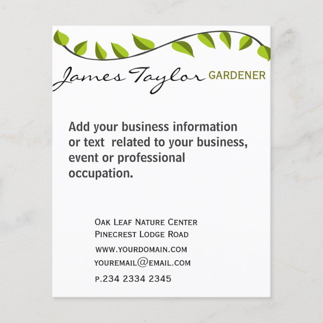 Gartenleaf Garten Grün Flyer (Vorne)