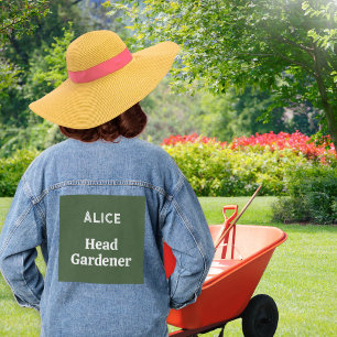 Gartenleiter Custom Name Kleidung Gartengeschenk Jeansjacke