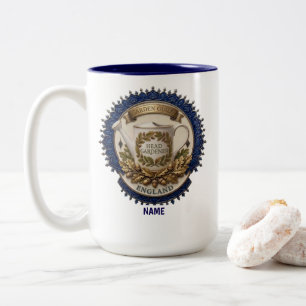 Gartenleiter Personalisiertes britisches Erbstüc Zweifarbige Tasse