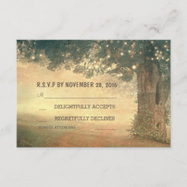 Gartenleuchten Baum rustikale alte Hochzeitskarten RSVP Karte