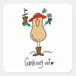 Gartenliebhaber T-Shirts und Geschenke Quadratischer Aufkleber