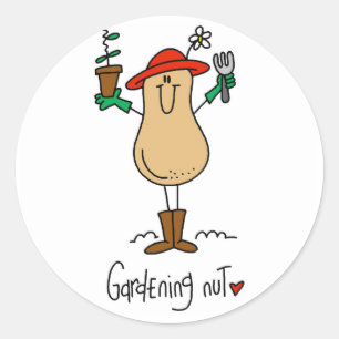 Gartenliebhaber T-Shirts und Geschenke Runder Aufkleber