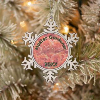 Gartenmeister Outdoor-Blumengarten Urlaub Schneeflocken Zinn-Ornament