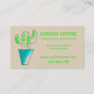 Gartenmitte Succulents und Kaktus-Pflanzen Visitenkarte