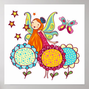 Gartenmühle mit Blume Poster