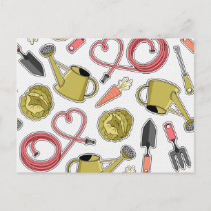 Gartenmuster-Liebe Postkarte